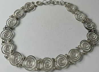 Spiral Sterling Silver Necklace