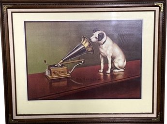 Lithograph Print Of 'His Masters Voice 'From Portal Publications (27.5x21.5)