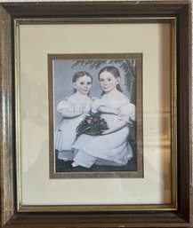 Two Kids Framed Wall Art - 12Lx10W