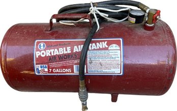 7 Gal Portable Air Tank From Air Works Midwest Products-Untested (20x9.5x11)