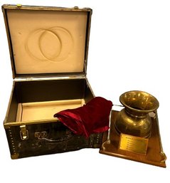 Spittoon Brass Award And Case- 18x15x12