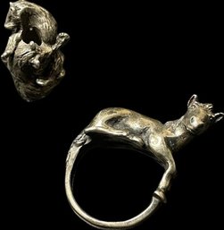 Playful Bears Pendant. Horse Ring,  Works Of Art.