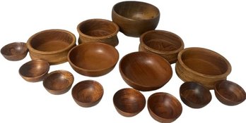 Wood Bowls Of Various Sizes