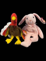 Beanie Babies PVC Pellets Style-'Gobbles' And 'Hoppity'