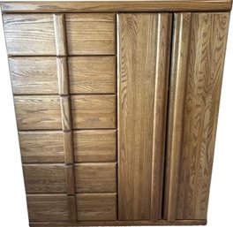 Oak Wood Dresser Cabinet