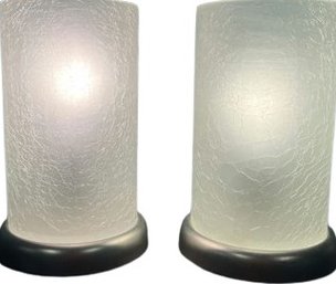 Pair Of Side Lamps With Touch On/off Feature And Adjustable Brightness. 9 Tall