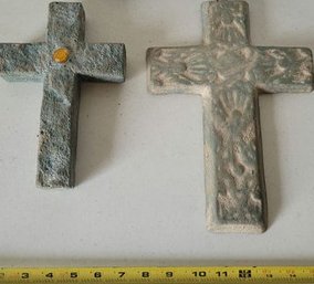 Two Cement Crosses