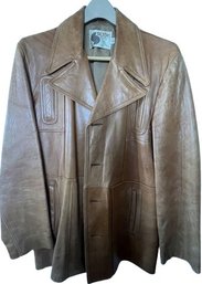 Vintage Mens Leather Jacket By Silton California, Size 42.
