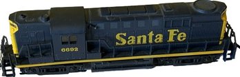 Santa Fe 6692 7.5in Model Train Engine- No Visible Scale