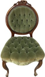 Green Velvet Sitting Chair - 37'Height