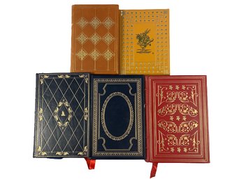 Classic Leather Bound Books From The Franklin Library- Alice In Wonderland, Huckleberry Finn Etc. 7x9.5 Inches