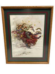 Santa Claus Print With Artists Signature (17x21)