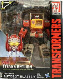 Transformers Generations Twin Cast & Autobot Blaster By Hasbro Toys- New In Packaging, Some Damage To Box