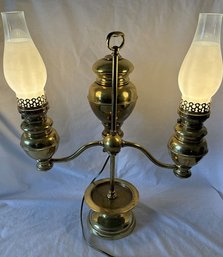 Double Brass Lamp, Swivels, Working