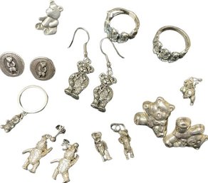 Teddy Bears Collection: Rings, Pierced Earrings, Pendants