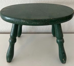 Solid Wood Green Foot Stool