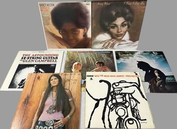 Vinyl Records Including Glenn Campbell, Nancy Wilson, Rita Coolidge & Miles Davis Quintet And Many More