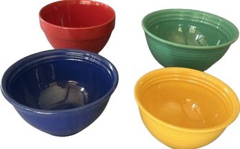 Four Colorful Mixing Bowls 9-11 Diameters