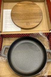 The Everything Pan By Milk Street. Double Handled Cast-iron Skillet With Magnetic Trivet
