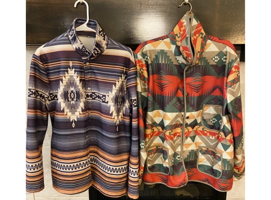 Pair Of Unique Southwestern Style Jackets, Brand Unknown. Fits Like XL