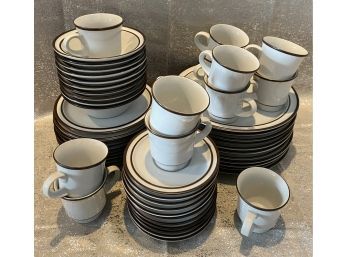Very Cool Set Of Dishes By NORITAKE PRIMASTONE Stoneware, 55 Pieces