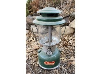 Antique Coleman Gas Lantern In Awesome Condition! Stands 15 Inches Tall