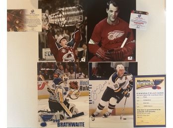 St Louis Authentic Blue Note Brett Hull, Authentic Colorado Avalanche Ray Bourqee, Authentic Sorde Howe