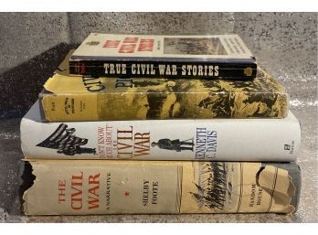 Civil War Enthusiasts! Collection Of 4 Civil War Books, Paperback And Hardcover