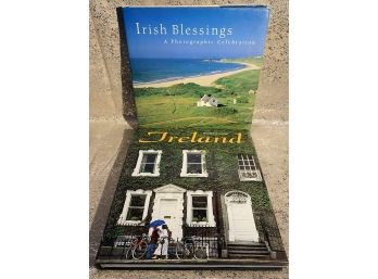 Pair Of Coffee Table Hardcover Books: Irish Blessings And Ireland Photographic Book