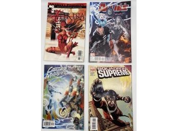 Captain Marvel, Squadron Supreme, Young Allies, And Fleektra. Direct Editions.