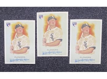 Three Tyler Flowers, Chicago White Sox MLB Baseball Trading Cards. TOPPS 2010