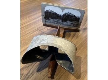 Amazing, Antique Stereoscope With Stereoscope Card Set