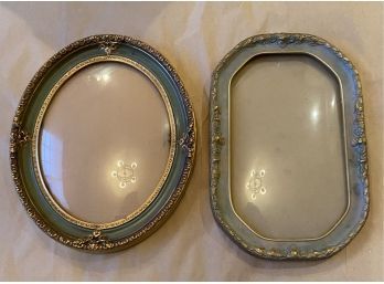 Pair Of Antique Ornate Frames, Empty. Glass Included