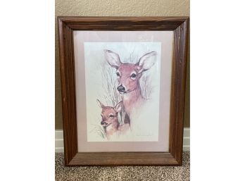 Gazing Deers Print Copy By Paul Whitney Hunter