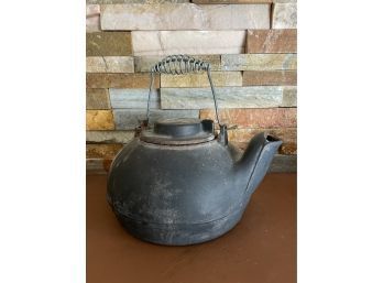 Vintage Wagner Ware Cast Iron Tea Kettle, Sidney Ohio, Made In USA