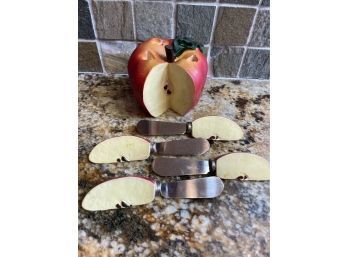 Adorable Apple Shaped  Spreading Knife Set