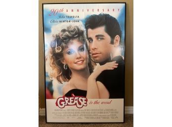 Grease Is The Word -20th Anniversary- Poster With John Travolta And Olivia Newton-john. 1997