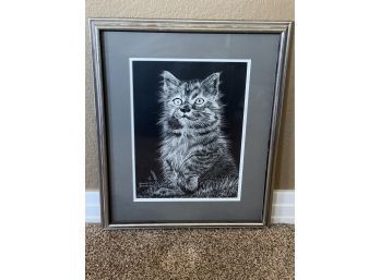 Adorable Black And White Kitten By Alfonso Sandoval. 119/500.