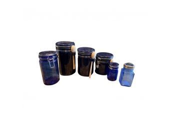 Cobalt Blue Kitchen Canisters