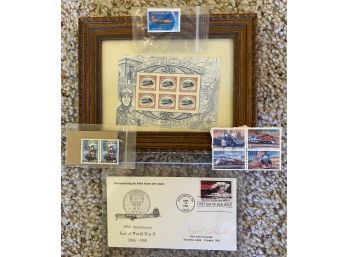 Collection Of Aviation Stamps, Framed Artifacts