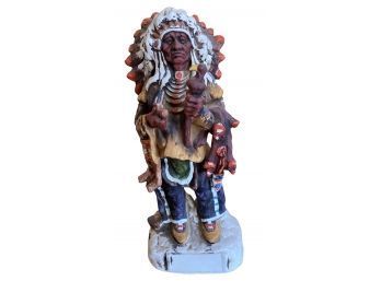 Vintage Gary Schildt Sitting Bull Ceramic Decanter, 1974