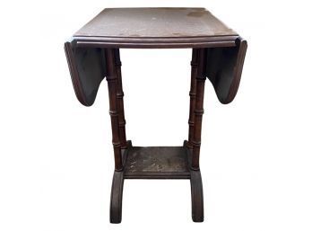 Small Antique Wooden Drop Leaf Table