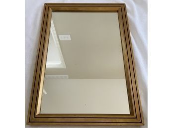 Simple Gold Painted Mirror With Line Design