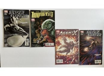 Marvel Comic Books From 2003/2004/2011. Silver Surfer Communion 56, Thunderbolts, And Agent X.