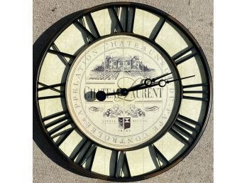 Nice Wall Clock With Chateau Laurent Design. Needs Batteries