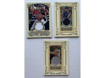 Topps, Gypsy Queen, Relic Cards, Julio Teheran, Mike Minor, Freddie Freeman, 2014