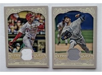 Topps, Gypsy Queen, Relic Cards, Andy Pettitte, Jimmy Rollins, 2012