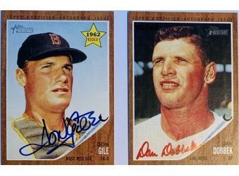 Topps, Heritage, Dan Dobbek, 56/62, Don Gile, Rookie , Autographed, 2011