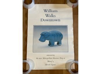 William Walks Downtown. Print Of A Reproduction Of An Egyptian Faience Hippo Of The 13th Dynasty.