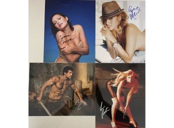 Barbara Carrera, Eva Mendes, Henry Cavill, Peta Wilson, Autographed Celebrity Photographs